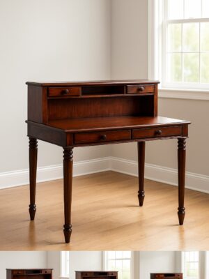 Solid Wood Study Table – Modern Minimalist Desk for Home & Office