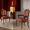 Sireen Era 10-Seater Royal Dining Set in Walnut Veneer with Marquetry & Velvet Upholstered Chairs