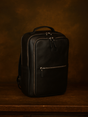 Handcrafted Cow NDM Leather Backpack – Sleek, Spacious & Laptop Compatible