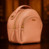 Small Croco Print Leather Backpack with Gold-Plated Fittings – Elegant & Compact