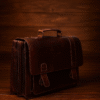 BG004 Classic Leather Briefcase with Double Push Lock & Laptop Compartment β RFID Secure