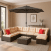 Sireen Era 7-Piece Outdoor Rattan Sofa Set with Coffee Table – Modular Patio Furniture