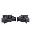 Sireen Era Ebonique 2-Piece Faux Leather Sofa Set