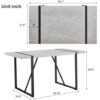 Sireen Era Graystone 55-Inch Modern Dining Table