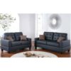 Sireen Era Ebonique 2-Piece Faux Leather Sofa Set