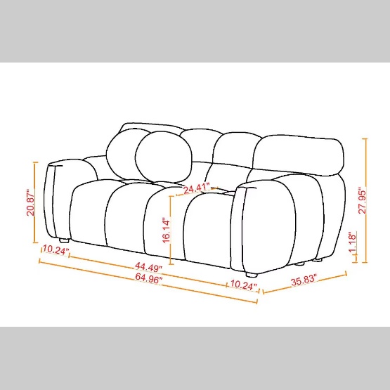Sireen Era Eon Bouclé Loveseat