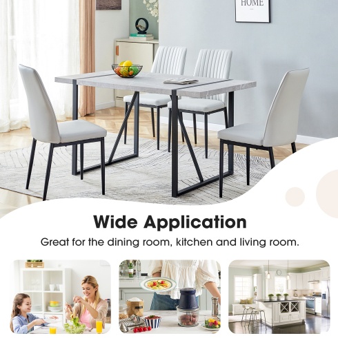 Sireen Era Graystone 55-Inch Modern Dining Table