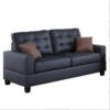 Sireen Era Ebonique 2-Piece Faux Leather Sofa Set