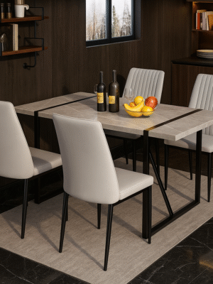 Sireen Era Graystone 55-Inch Modern Dining Table