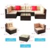 Sireen Era 7-Piece Outdoor Rattan Sofa Set with Coffee Table – Modular Patio Furniture