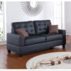 Sireen Era Ebonique 2-Piece Faux Leather Sofa Set