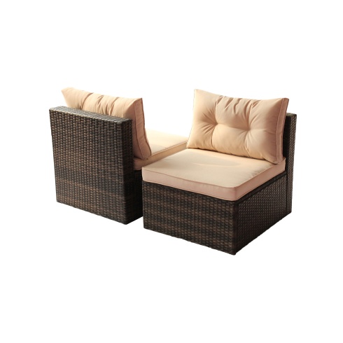 Sireen Era 7-Piece Outdoor Rattan Sofa Set with Coffee Table – Modular Patio Furniture