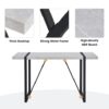 Sireen Era Graystone 55-Inch Modern Dining Table