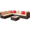Sireen Era 7-Piece Outdoor Rattan Sofa Set with Coffee Table – Modular Patio Furniture